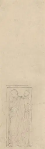 Relief with Two Cloaked Figures