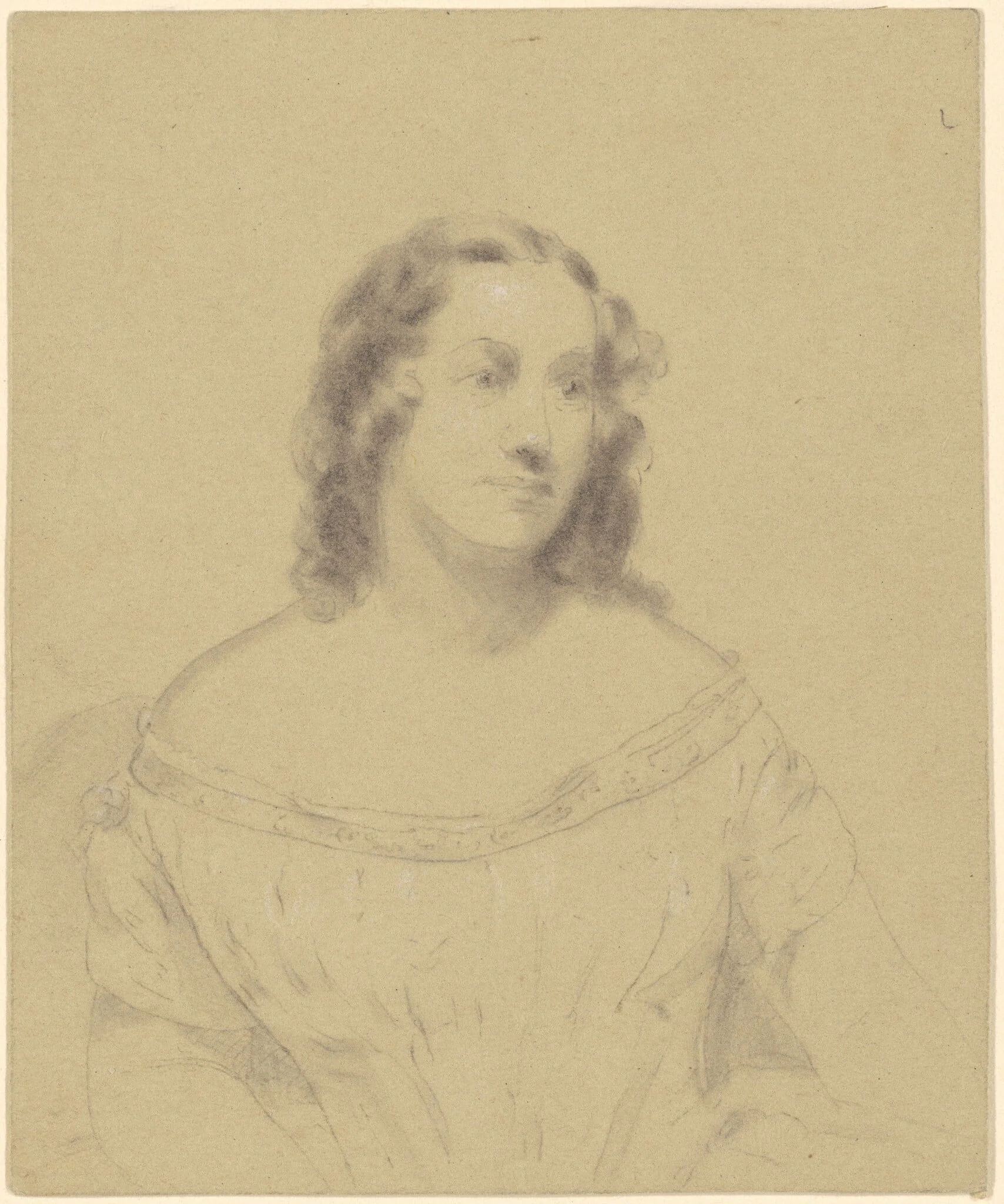 Mrs. Sylvanus D. Lewis (Estelle Anna Blanche Robinson), by Seth Wells Cheney, gouache, 1852