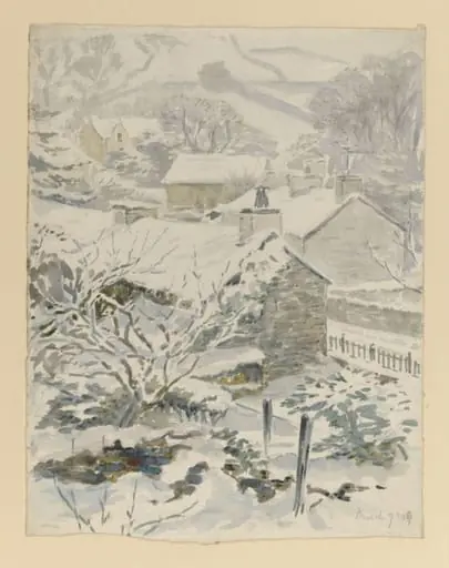 A village in snow