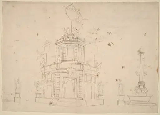 Study for "The Seconda Macchina for the Chinea of 1753: The Quarters of the Royal Militia"