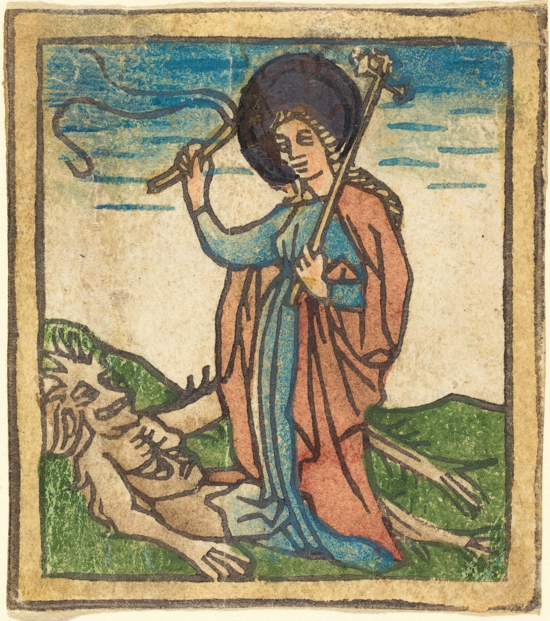 Saint Juliana, by German 15th Century, ink, 1460