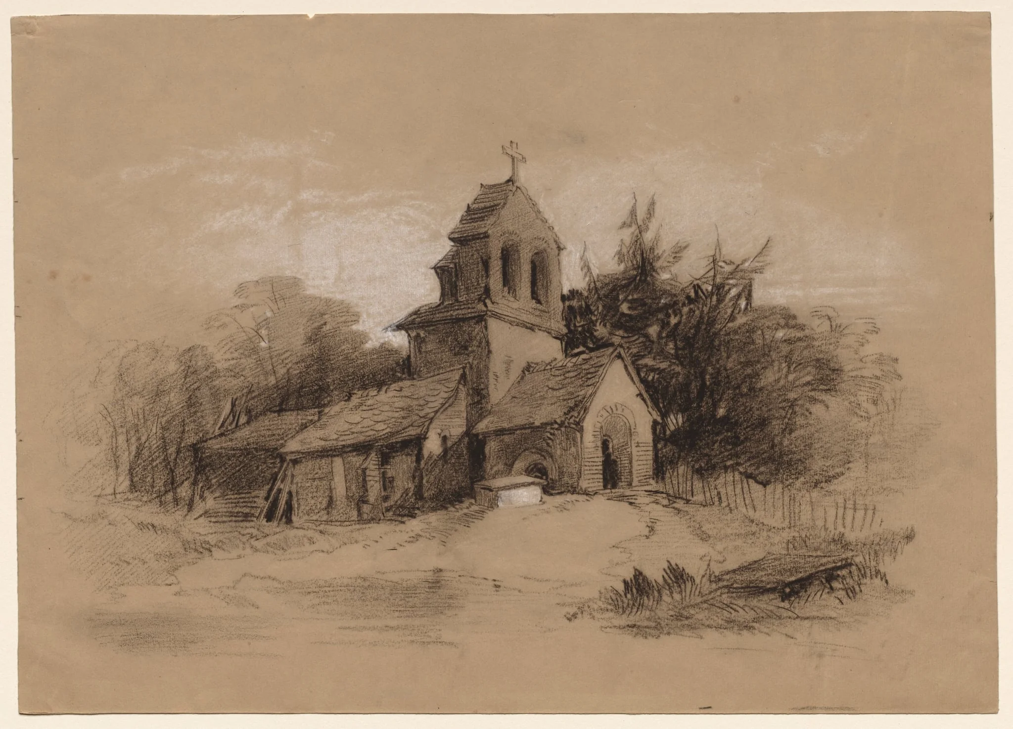 Church in a Landscape, by Henry Bright, 1804