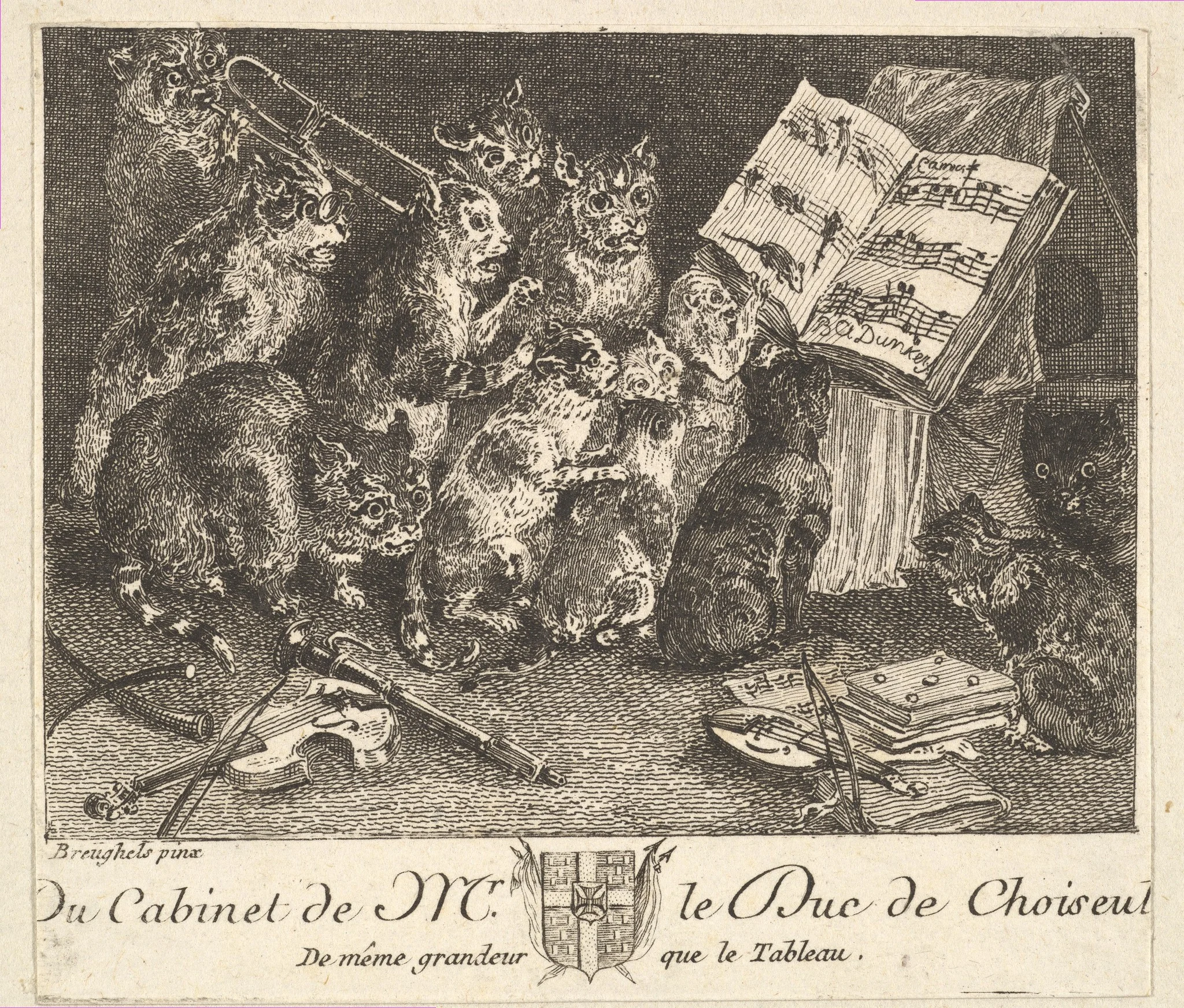 Concert of cats, by Jan Brueghel, the elder, oil, 1620
