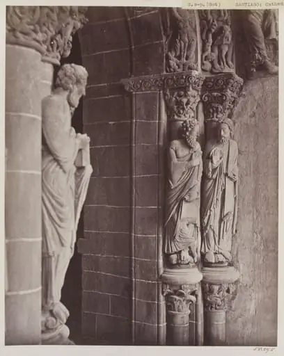 Cathedral, Santiago, Spain, Portico de la Gloria, Sculpture on South wall