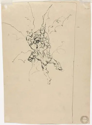 Three Demons Holding a Knight (verso)