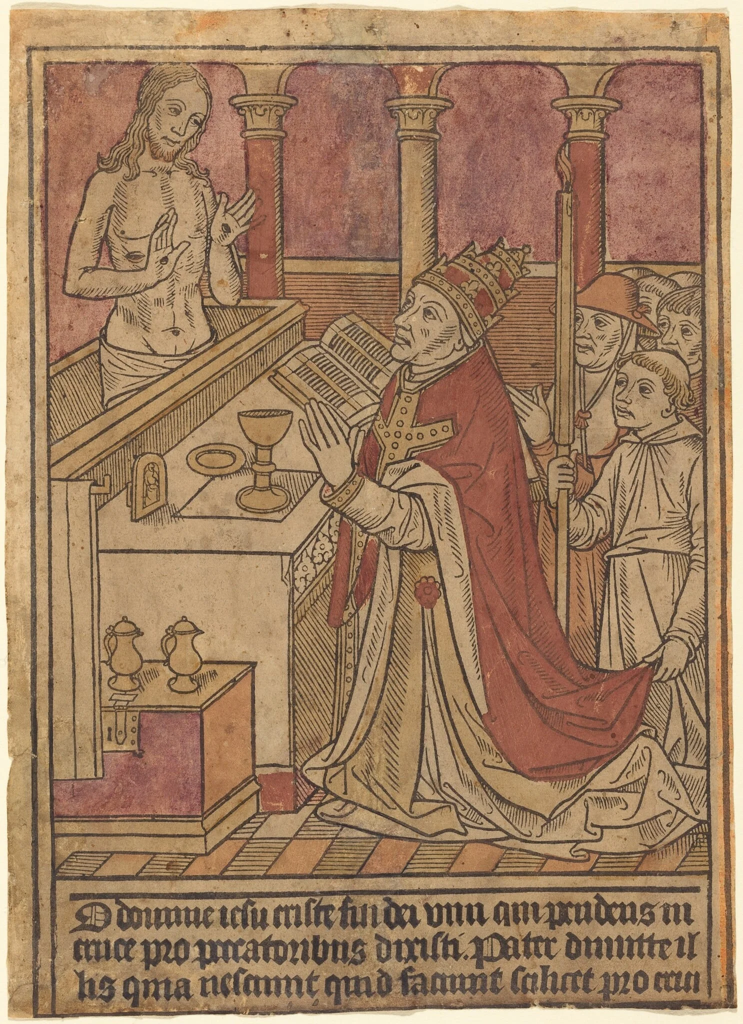 The Mass of Saint Gregory [recto], by French 15th Century, ink, 1490