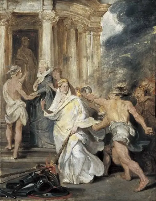 The conclusion of peace in Angers, 10 August 1620 (sketch)
