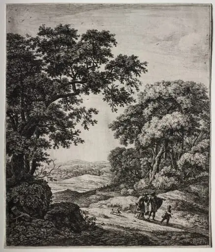Six large upright landscapes with scenes from the Old Testament