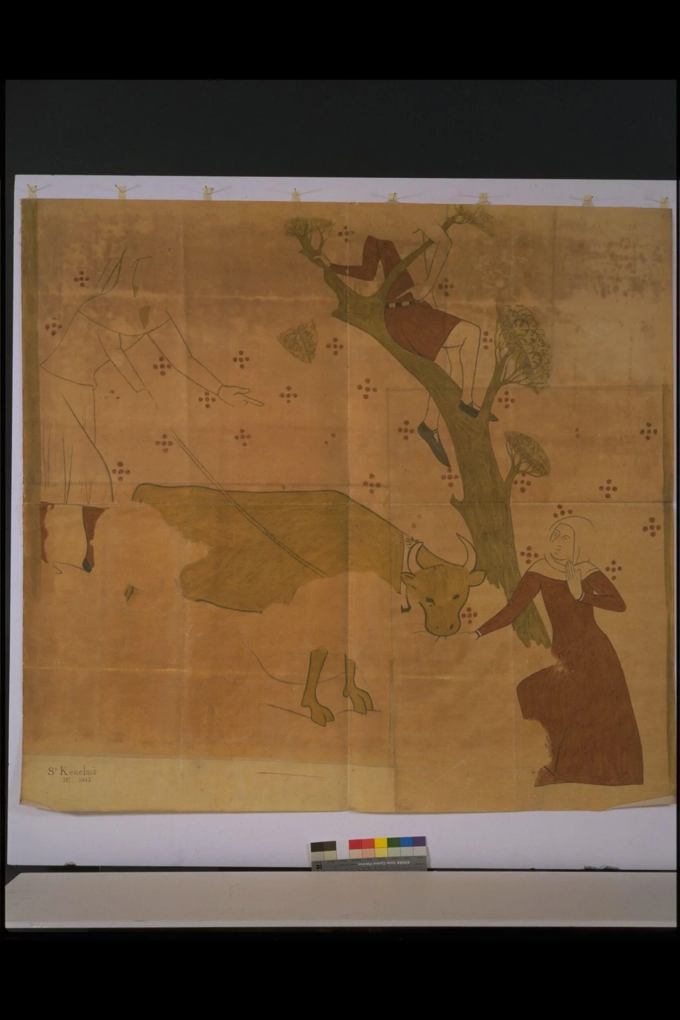 The Legend of St. Kenelm, King of Mercia, by Unknown, watercolor, 1845