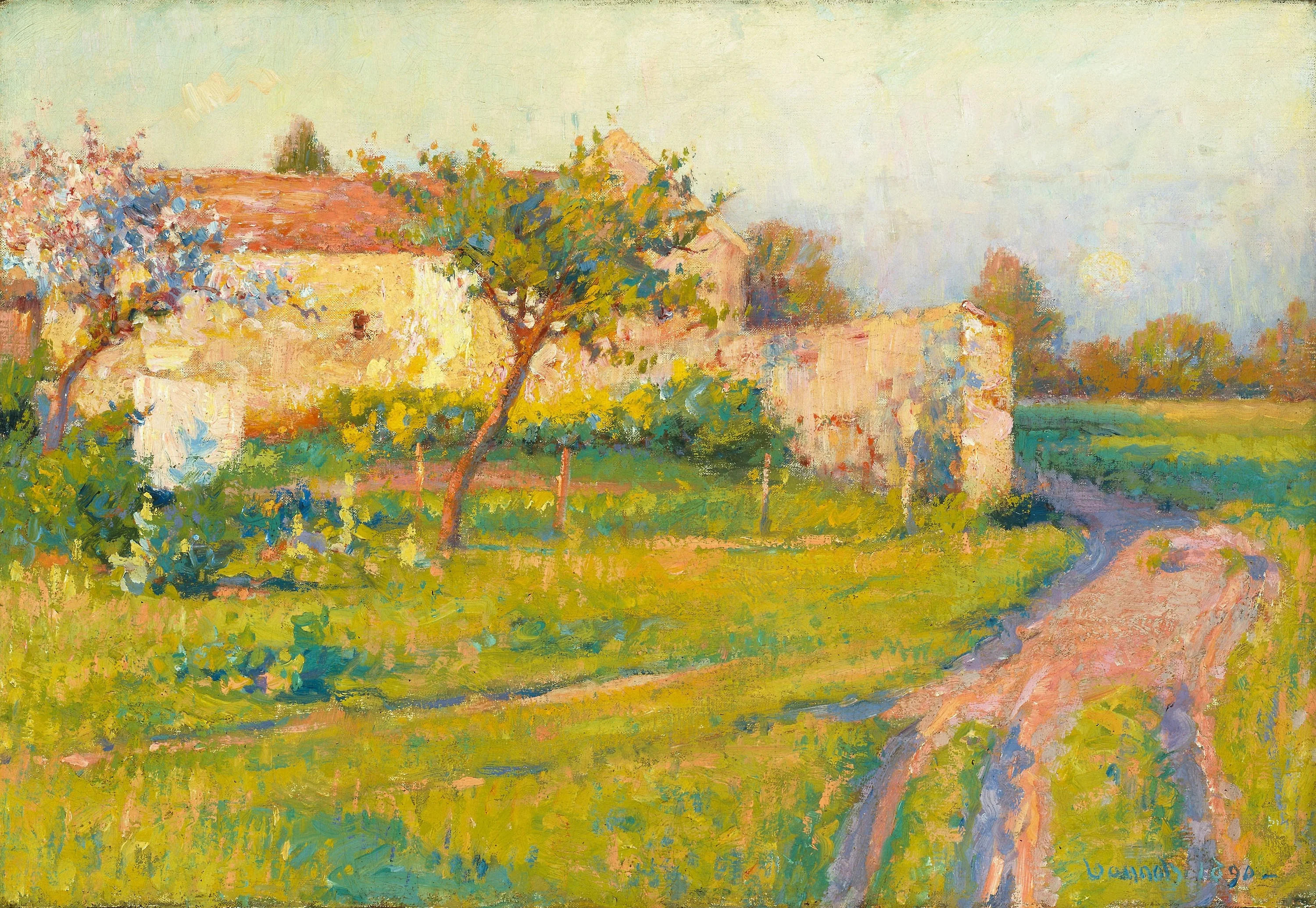 Spring in France, by Robert Vonnoh, oil, 1896