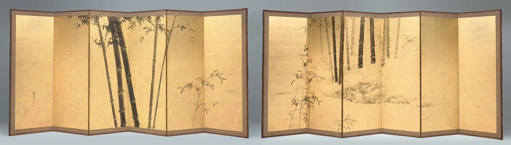 Bamboo, by Kishi Ganku, ink, 1850