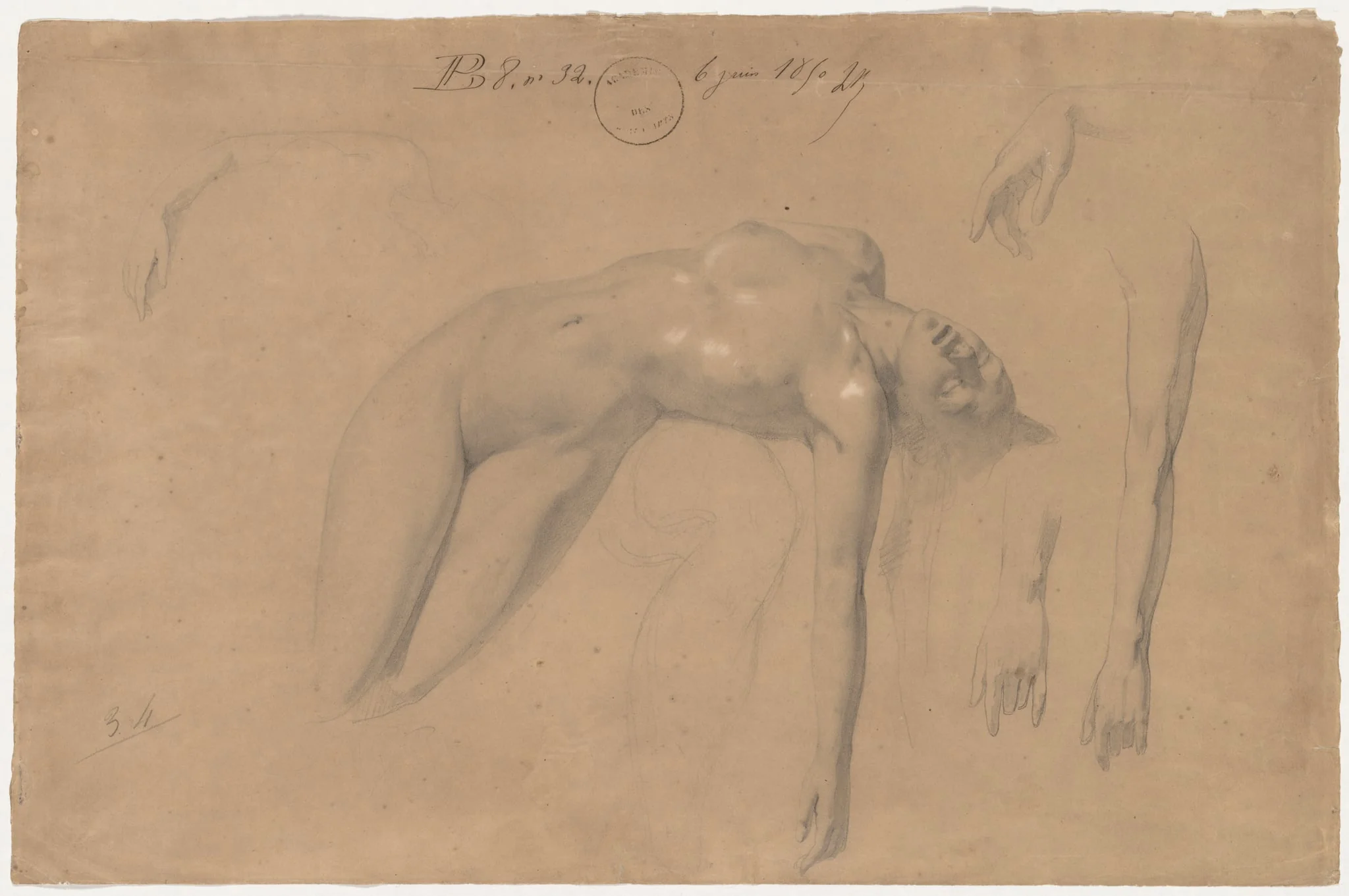 Reclining Female Nude, by William Adolphe Bouguereau, 1875