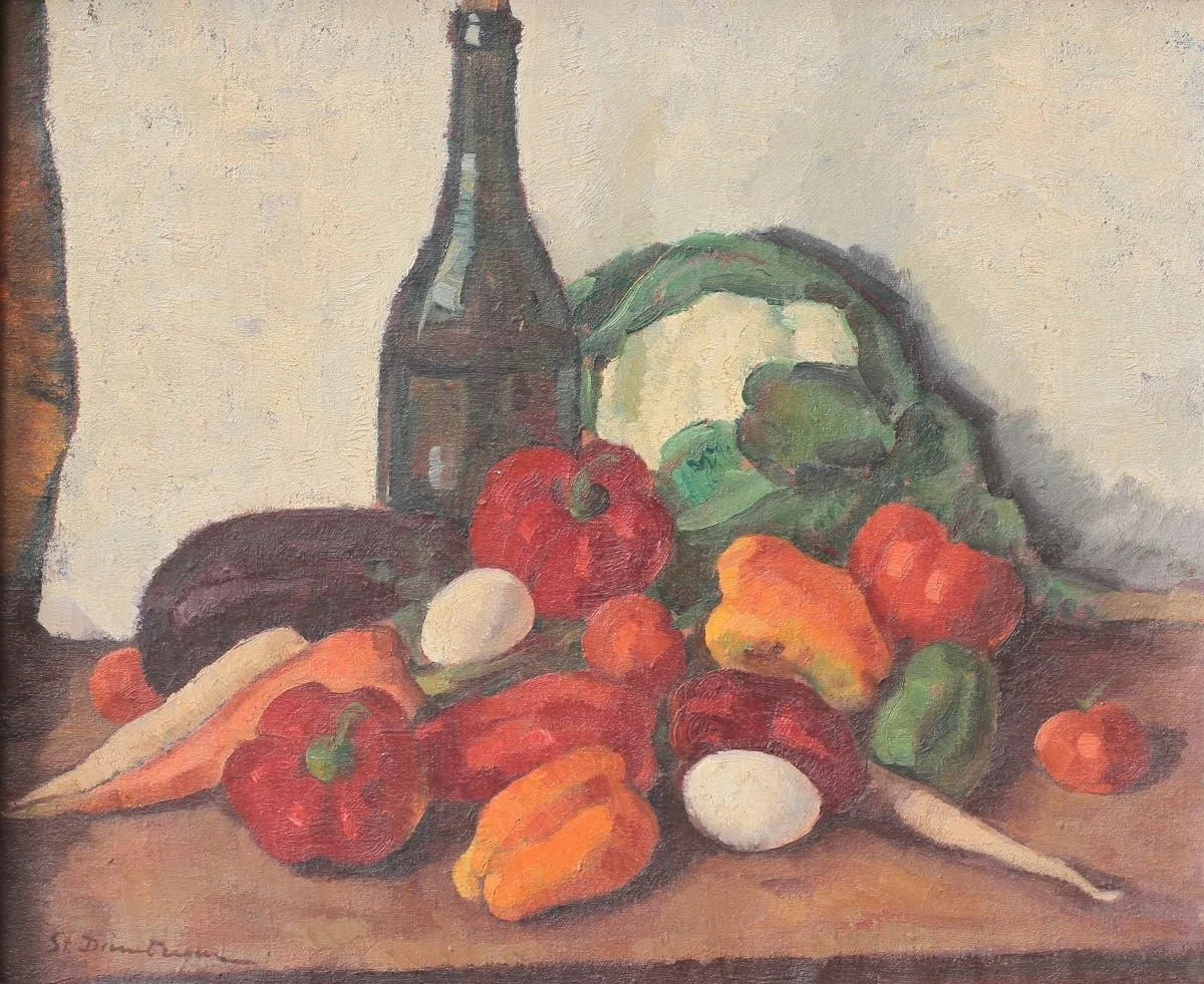 Natură moartă, by Ștefan Dimitrescu, 1919
