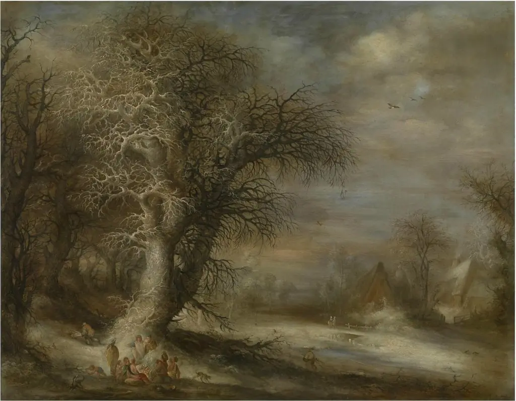 Snowy Landscape with Gypsies