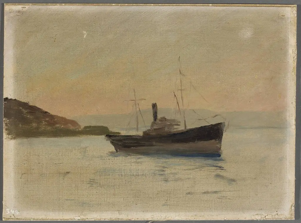Ship on the Black Sea. From the journey to Constantinople