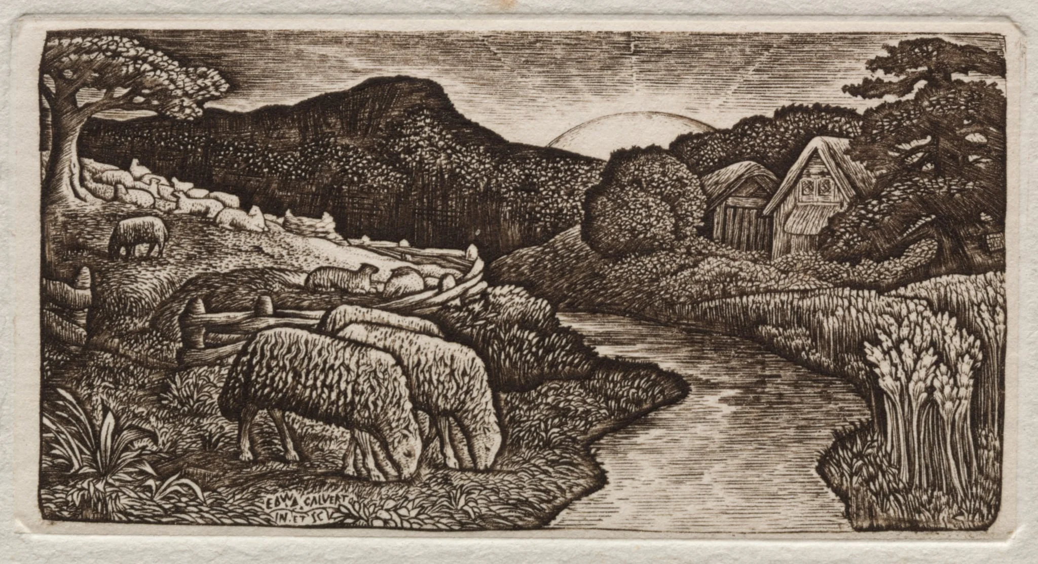 The Sheep of His Pasture, by Edward Calvert, 1828