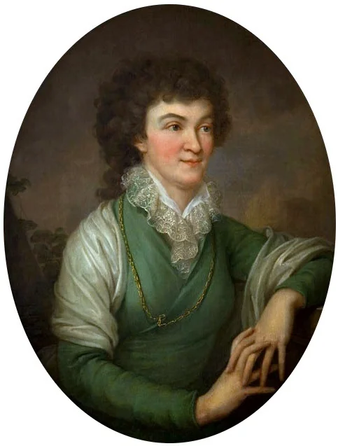 Portrait of Urszuli Tarnowskiej, by Józef Pitschmann, oil, 1800