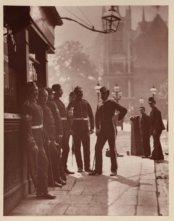 Recruiting Sergeants at Westminster, by John Thomson, 1877