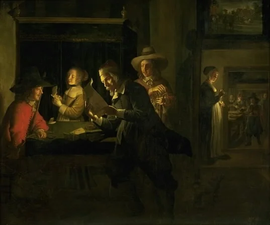 Evening Interior, by Wolfgang Heimbach, oil, 1651