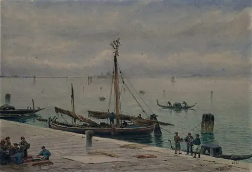 A Quay With Shipping, Venice