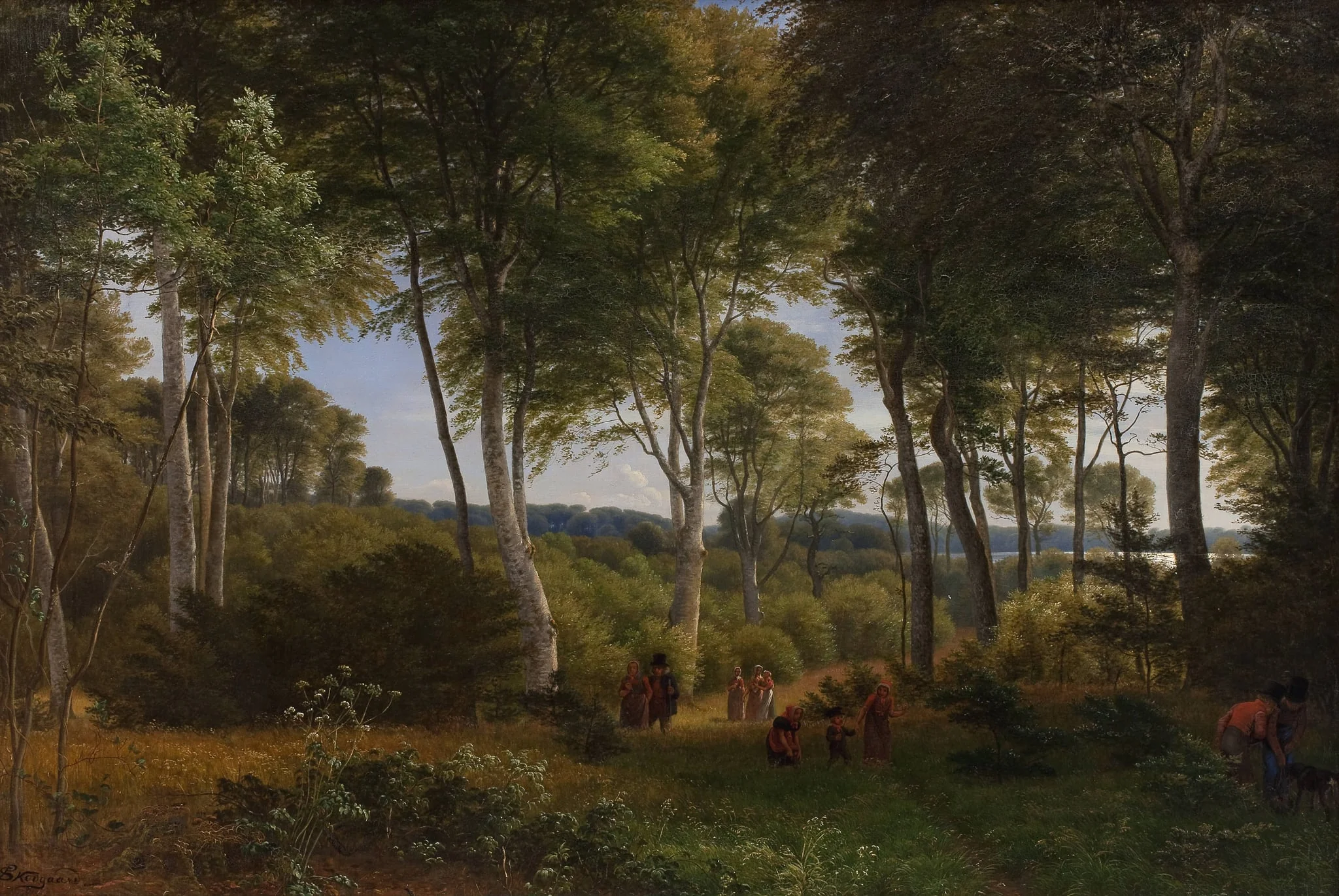 Delhoved Wood near Lake Skarre, Zealand. Afternoon Light, by Unknown, 1847