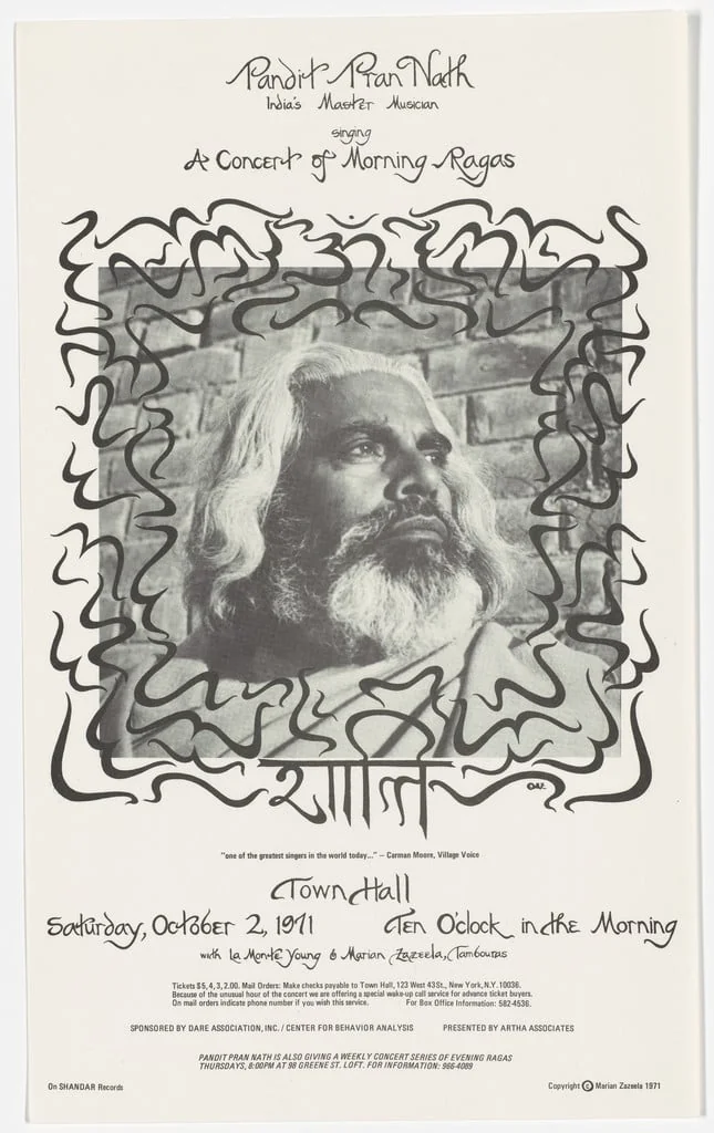 Untitled, by Marian Zazeela, ink, 1971