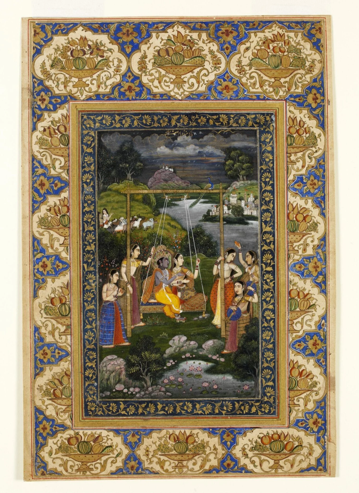 Raga Hindola, by Unknown, paint, 1850