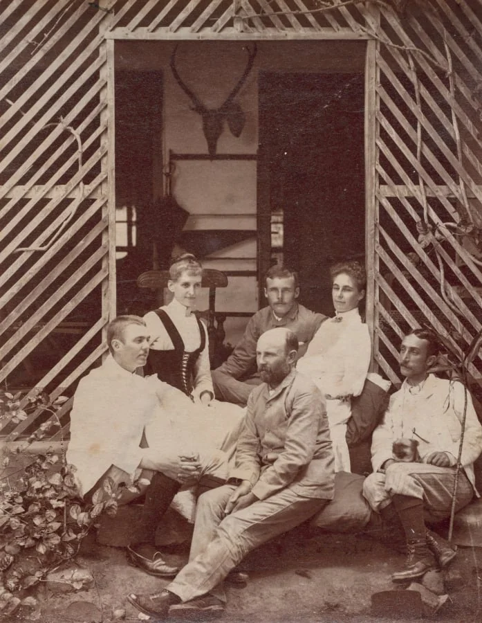 Group Taken at Nortekande Bungalow, by Unknown, 1884