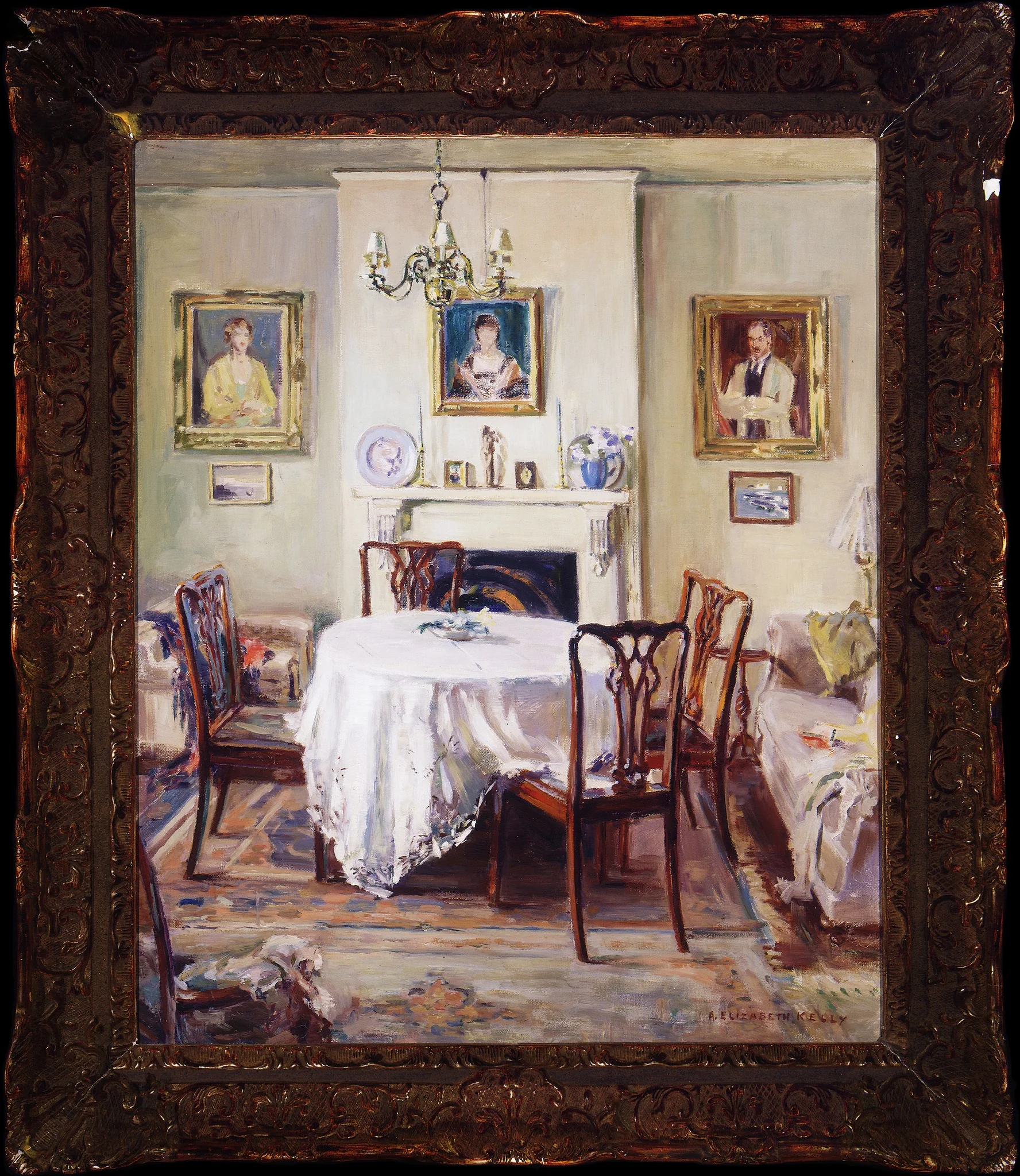 My dining room, by Annie Elizabeth Kelly, oil, 1936