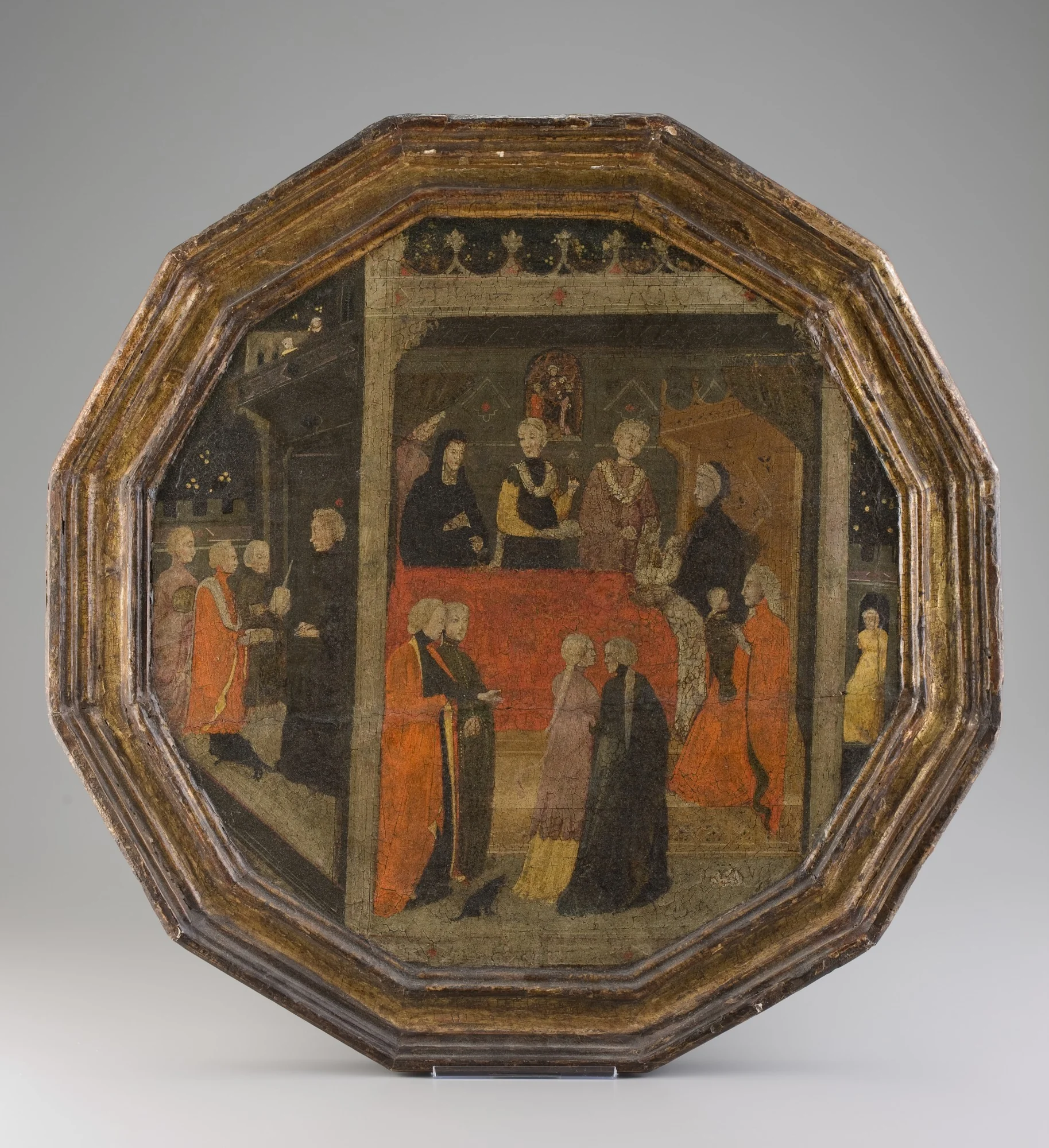 Young Mother Receiving Congratulations of Friends, by Unknown, unspecified