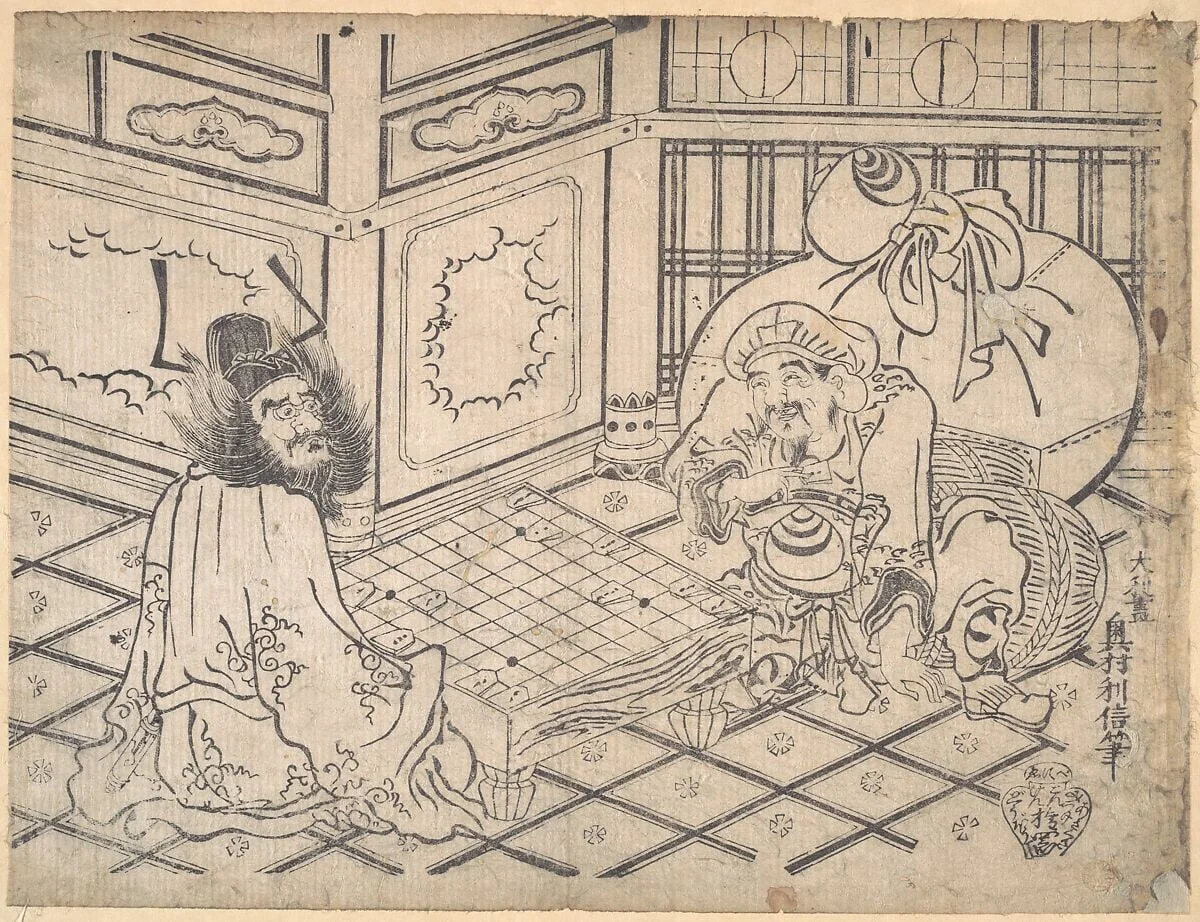 Untitled, by Okumura Toshinobu, ink, 1730