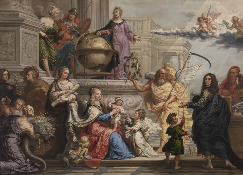 Allegorical Adoration of the Birth of a Prince