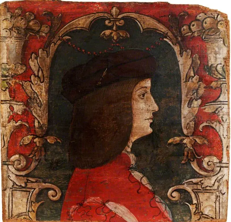 Profile Bust of a Man Facing Right (one of 29 painted panels from a frieze)