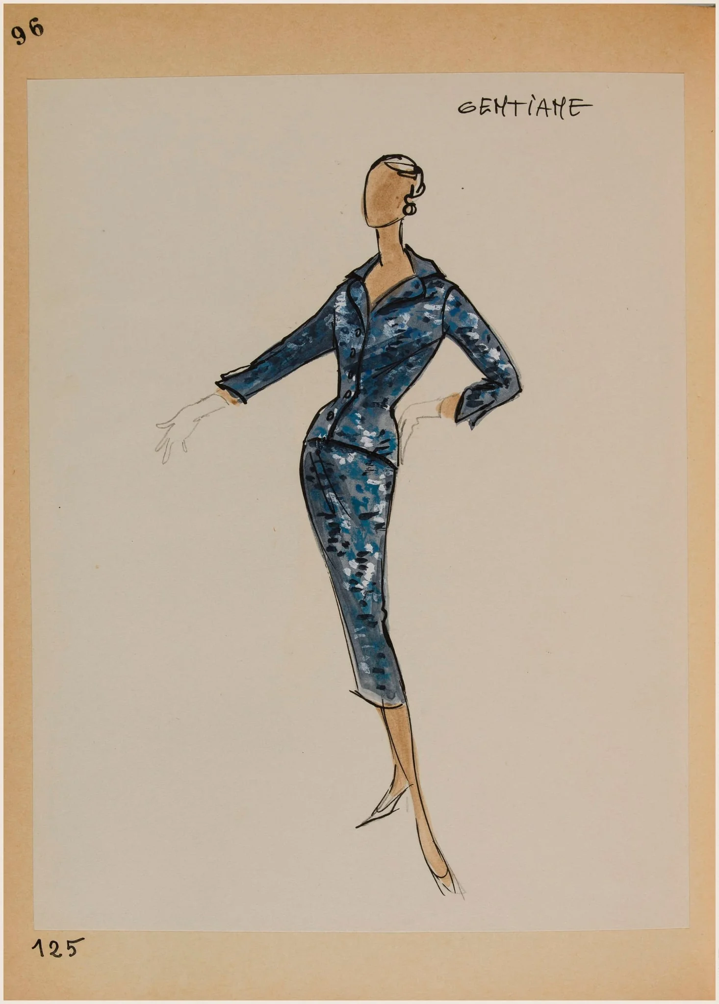 Gentiane, by Carven, 1956