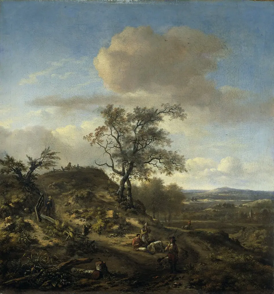 Landscape with a hunter and other figures