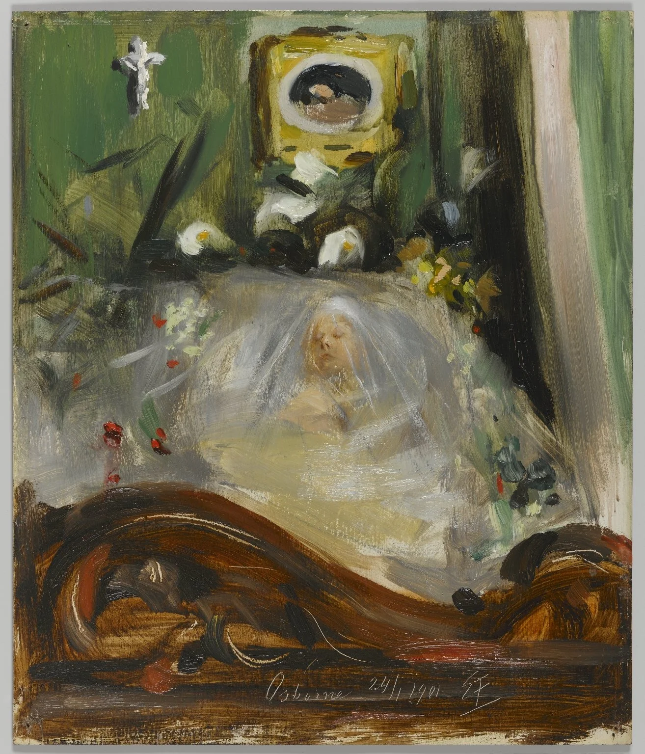 Queen Victoria Lying in State, by Emil Fuchs, oil, 1901