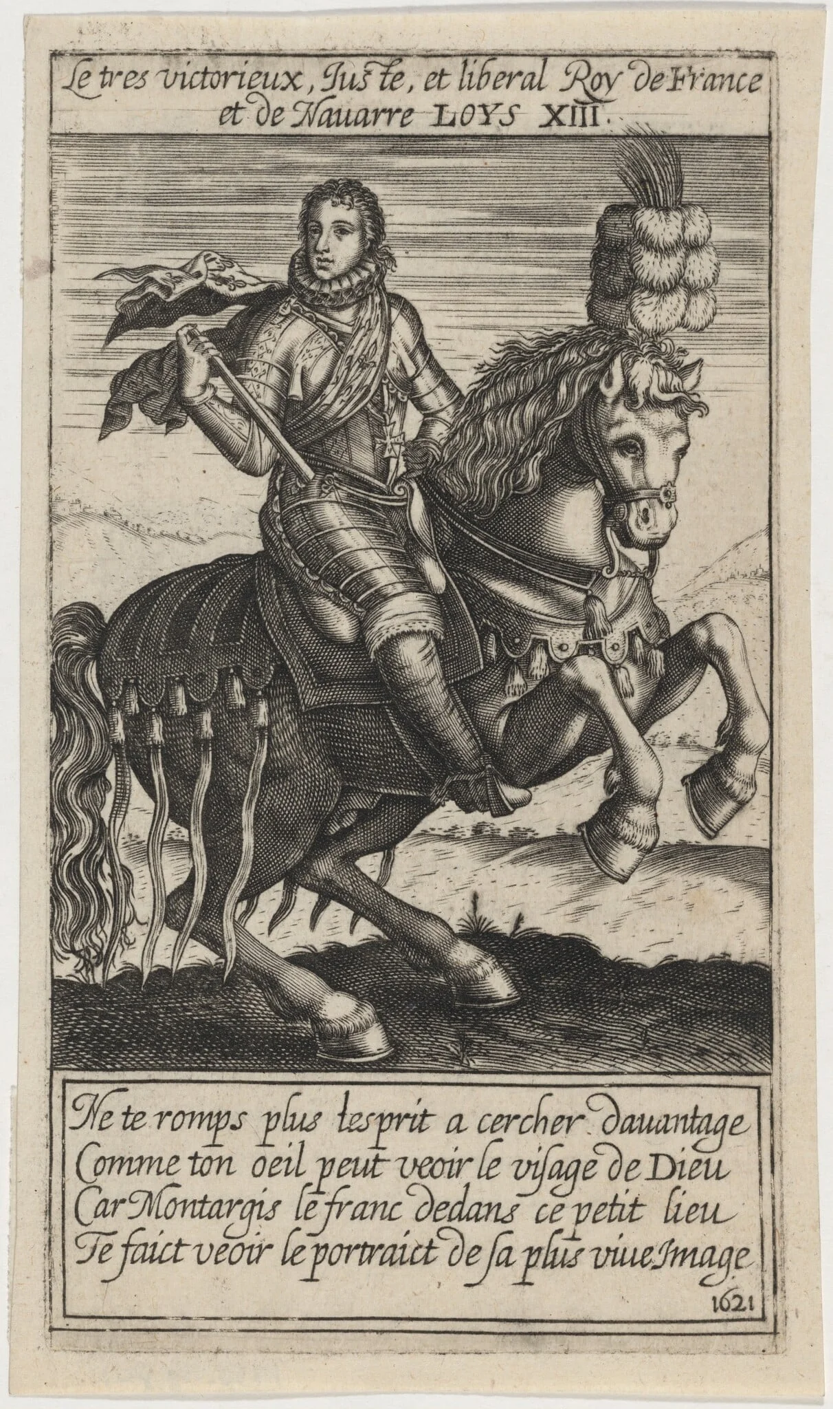 Louis XIII, by Unknown, ink, 1621