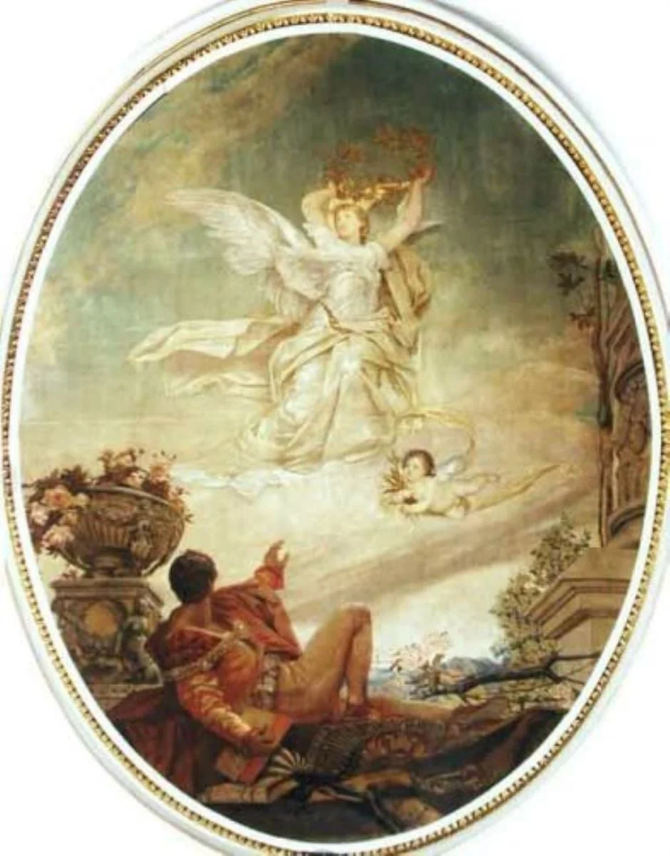Scena alegorică: poetul și poezia, by Franz von Matsch, unspecified, 1884
