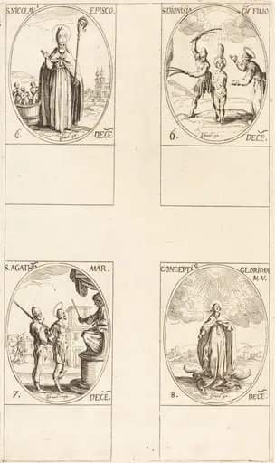 St. Nicholas; St. Dionisia and Son; St. Agatha; Conception of the Virgin