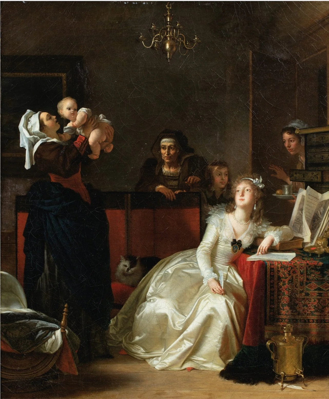 The Young Savant Mother, by Jean Honoré Fragonard, unspecified, 1790