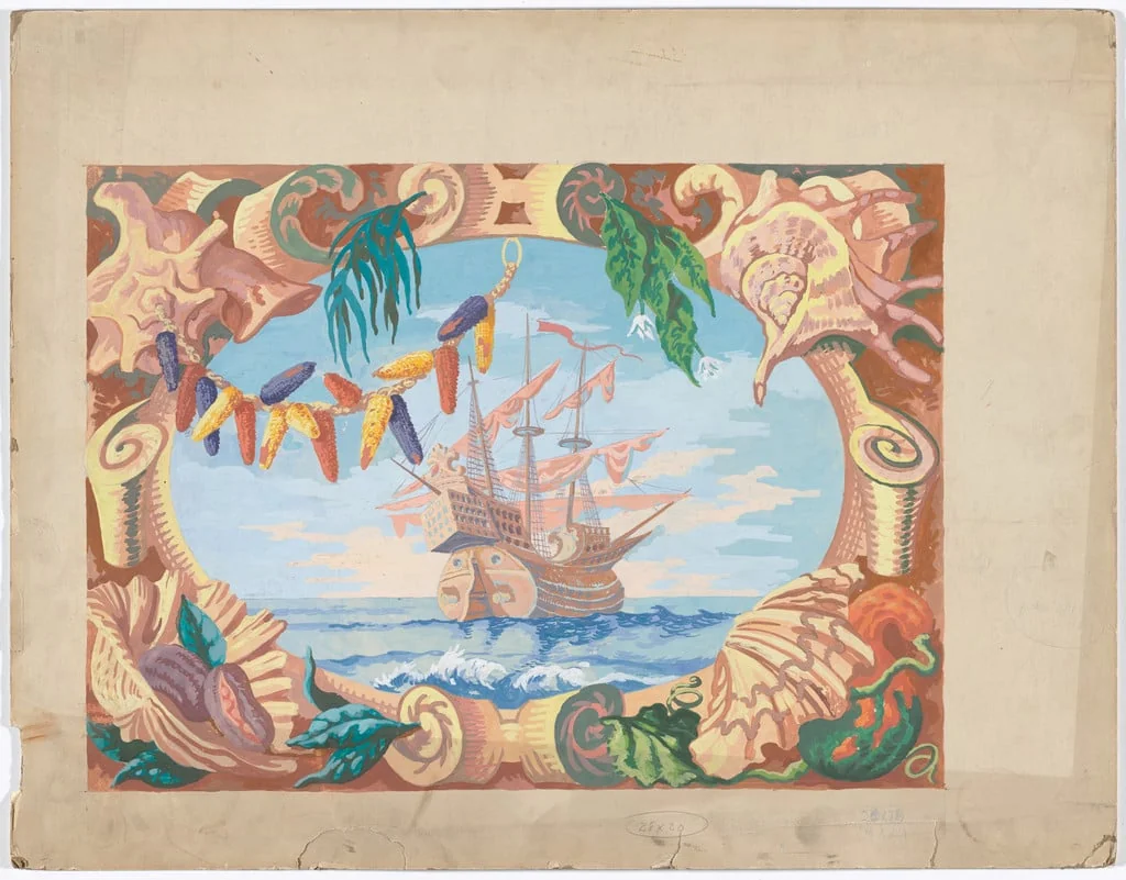 Untitled, by Karl Free, gouache, 1936
