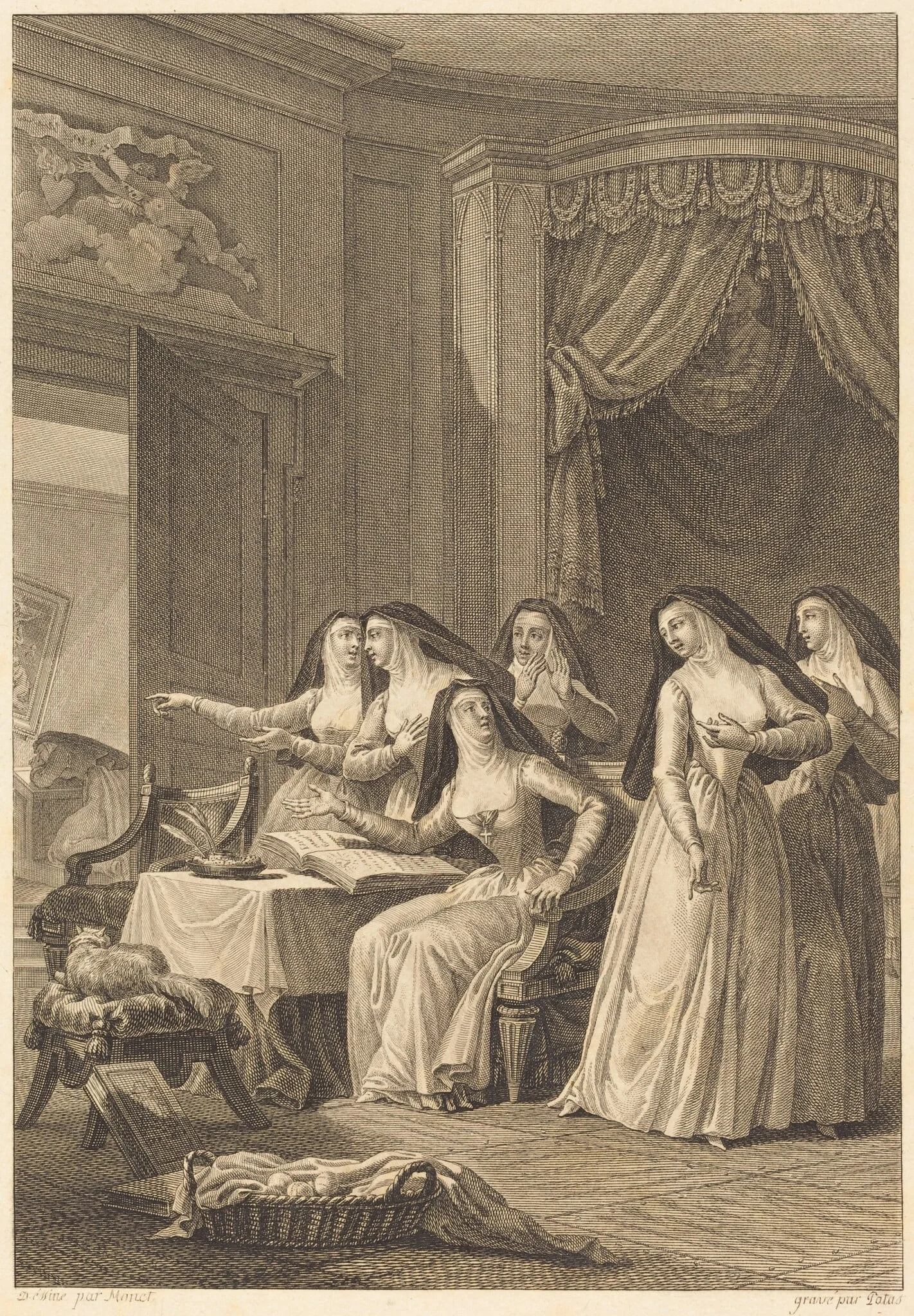 Soeur Jeanne, by Charles Emmanuel Patas, ink, 1773