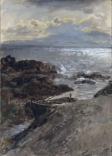  A Boat in a Creek - A Sketch