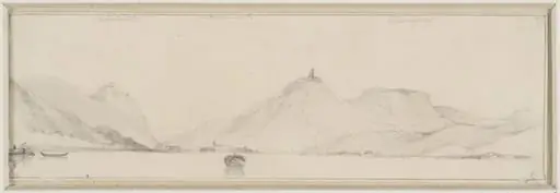 View of Rolandseck, Nonnenwerth and Siebengebirge