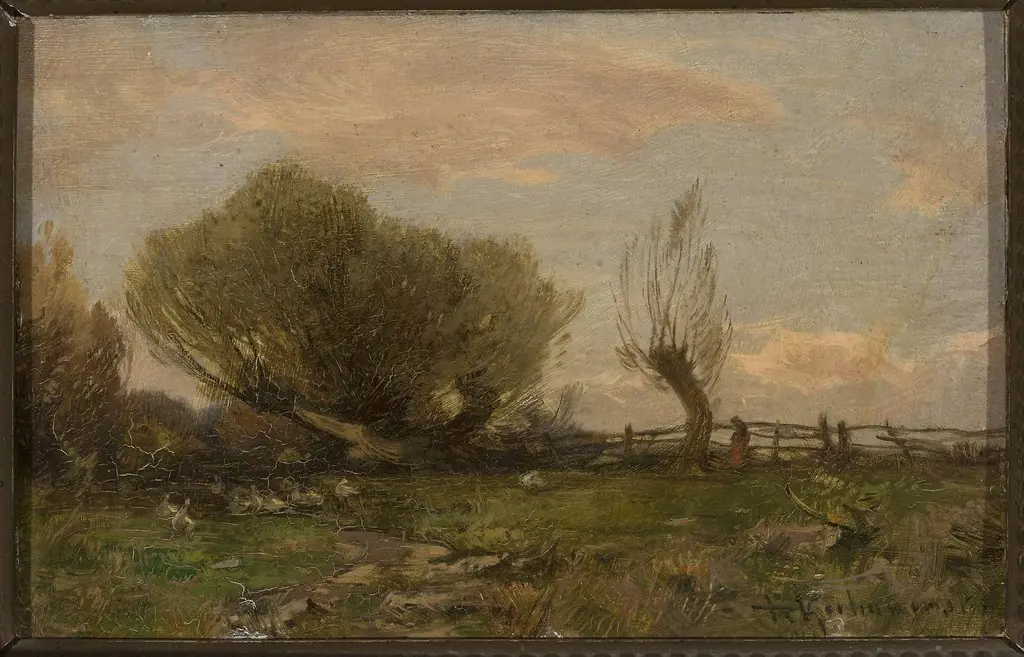 Landscape with willows