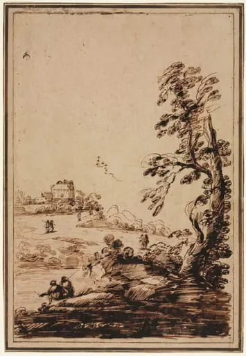 Landscape with Small Group of Buildings