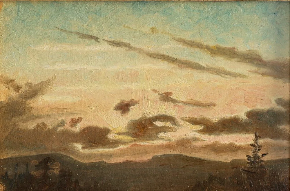 Study of a Sunset Landscape, by Unknown, unspecified, 1850