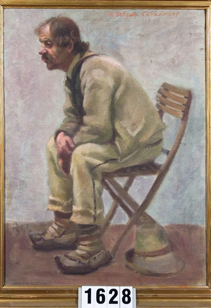 Țăran șezând, by Maria Cabadaeff-Drăgan, unspecified