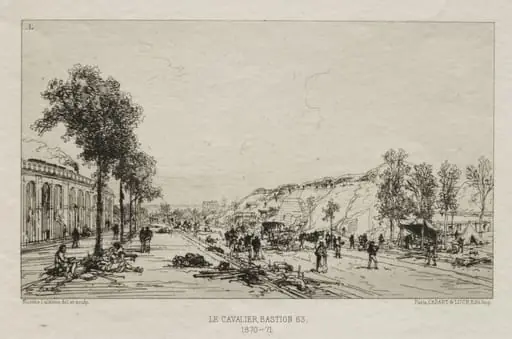 Souvenirs artistiques du Siège de Paris: Le Cavalie (Bastion 63)