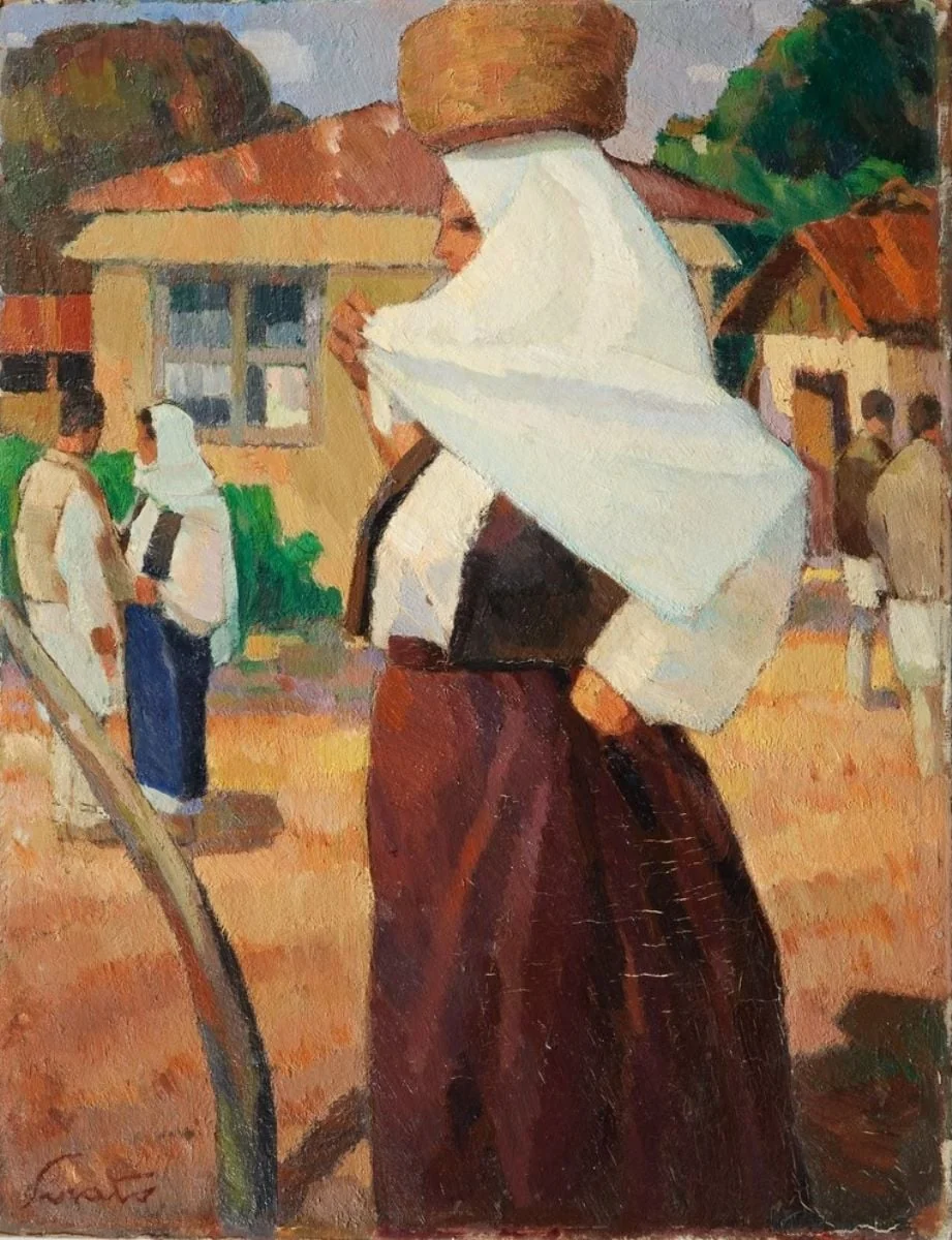 Întoarcerea de la târg (studiu), by Francisc Șirato, unspecified, 1923